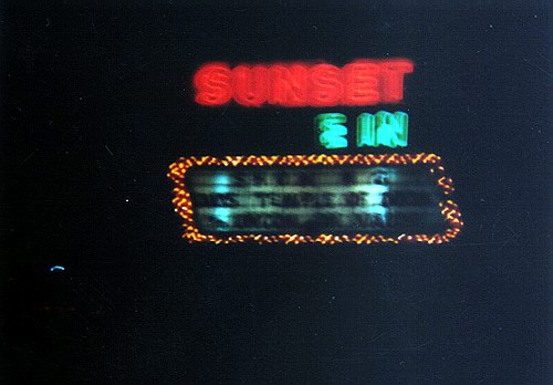 Sunset Drive-In Theatre - Rare Marquee Shot From Harry Mohney And Curt Peterson (newer photo)